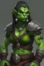 Placeholder: teen woman orc with emerald clothing