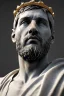 Placeholder: Ultra Realistic image, Roman sculpture, white marble material, Lionel Messi, gold crown of natural thorns, god crown, Renaissance style, sun rays background, waist up portrait, epic, celestial, cinematic lighting, God lights, 4k resolution, smooth details, soft lighting, unreal engine 5, art station, substance 3d.