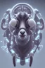 Placeholder: sheep brain cyborg, matrix style