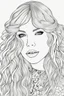 Placeholder: coloring pages of taylor swift for adults, Designs Black and white, No Shading