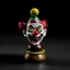 Placeholder: scarry Clown spinning spin top realistic