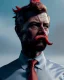 Placeholder: hybrid character, Elmo muppet head, realistic man body, human arms and hands, Shirt and tie, concept art, smooth, unreal engine 5, god lights, ray tracing, RTX, lumen lighting, ultra detail, volumetric lighting, 3d, finely drawn, high definition, 4k.