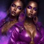 Placeholder: full body shot, masterpiece, best quality, black skinned, sparkling eyes, fluorescent skin,purple-dark makeup, gangsta style , highly detailed body, sun light, 4K, RAW, depth of field, high contrast, realistic details, 24mm