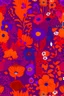 Placeholder: seam;ess repeat. african flowers, orange, purple, magenta