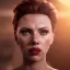 Placeholder: Scarlett Johansson as evil queen in black leather gown, cleavage, angry, stern look unreal 5, octane render,cinema4d, dynamic lighting, dramatic lighting, 4k, redshift render, highly detailed, hyper realistic, in space