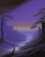 Placeholder: A purple realm with ghostly eyes painted by Caspar David Friedrich