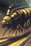 Placeholder: Hornet centipede train fused ,highly detailed, detailed, smooth, sharp focus, chiaroscuro, digital painting, rossdraws