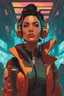 Placeholder: A beautiful portrait painting of a cyberpunk Luz Noceda from The Owl House by pascal blanche and sachin teng and sam yang and greg rutkowski, in style of colorful comic. symmetry, hyper detailed. octanev render. trending on artstation