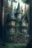 Placeholder: victorian fantasy house surrounded by forest