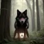 Placeholder: in Forest under vampire award winning portrait of a maleunreal 5, octane render, cinema4d, dynamic lighting, dramatic lighting, 4k, redshift render, highly detailed, hyper realistic,anthropomorphic black wolf long