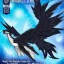 Placeholder: wings of fire book series icewing nightwing hybrid with no wings and black diamond pattern down the spine