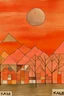 Placeholder: A light rosy orange colored Karoo with moles painted by Paul Klee