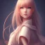 Placeholder: Anime girl cute neck head portrait, warrior costume, village, meditation, 8k quality