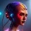 Placeholder: pretty california cyber woman, cold ambient, latex, cables, purpurin, blood, black, gold, piercings, brown, decorative color feathers, circuits, neon style, a lot of led lights, fog, rain, vibrant color, highly detailed, art stations, concept art, smooth, unreal engine 5, god rays, ray tracing, RTX, lumen lighting, ultra detail, volumetric lighting, 3d, finely drawn, high definition, high resolution.