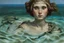 Placeholder: woman in camo swim in deep water by andrea del sarto