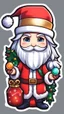 Placeholder: Chibi santa-claus in 8k sticker, style of fairy academia, close picture, neon lights, intricate details, highly detailed, high details, detailed portrait, masterpiece,ultra detailed, ultra quality