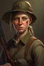 Placeholder: Female hunter portrait