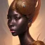 Placeholder: sango fantasy, fantasy magic, intricate, sharp focus, illustration, highly detailed, digital painting, concept art, matte, masterpiece head sexy lady body black African beauty space lady leopard skin one head African hair snow background