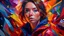 Placeholder: Develop a dynamic and energetic painting of me catsurrounded by a kaleidoscope of colors and abstract shapes, shot on a Fujifilm X-T4, 50mm lens, f/2.0 aperture, in the soft light of dusk, drawing inspiration from impressionist techniques.