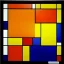 Placeholder: Hyper realistic piet mondrian stained glass, 4k