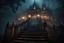 Placeholder: Haunted Mansion at Night: A Spooky Staircase Shrouded in Fog, Camera settings : Full-frame , 100mm lens, f/1.2 aperture, ISO 100, shutter speed 60 seconds. Cinematic lighting, Unreal Engine 5, Cinematic, Color Grading, real time Photography, Shot on 70mm lense, Depth of Field, DOF, Tilt Blur, Shutter Speed 1/2500, F/13, White Balance, 45k,