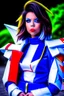 Placeholder: Adriana Chechik dressed as a Gundam