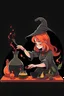 Placeholder: Pretty witch brewing a potion