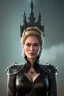 Placeholder: Cersei Lannister as evil queen in black leather, busty, cleavage, curvy, lena headay, angry, stern look. character design by cory loftis, fenghua zhong, ryohei hase, ismail inceoglu and ruan jia. unreal engine 5, artistic lighting, highly detailed, photorealistic, fantasy