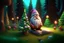 Placeholder: cute smiling ian sprigger art style Santa and krenz cush art style Christmas tree, in the garden of Eden, with colorful trimmings, star on top of tree, gifts, toys, bokeh like f/0.8, tilt-shift lens 8k, high detail, smooth render, down-light, unreal engine, prize winning