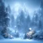 Placeholder: winter landscape, bells, ice, dreamy, science fiction