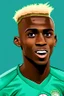 Placeholder: Victor Osimhen Nigerian football player ,cartoon 2d