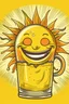 Placeholder: sun smiling and drinking a beer