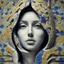 Placeholder: Insanely detailed Hd Photography of concept photography of a woman statue made from portuguese azulejo tiles, oozing ceramic, azulejo design visible, insanely good concept photography of an azulejo mind made from azulejo tiles inspired by Igor morski by Pranckevicius