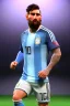 Placeholder: Realistic Messi Argentina soccer player Portrait, mid shot low view, 3d, photo studio, clean background, unreal engine 5, ray tracing, RTX, lumen lighting, ultra detail, volumetric lighting.