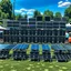 Placeholder: some solar panels in a music festival