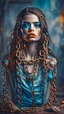 Placeholder: The body and soul of a beautiful woman with chains