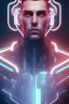 Placeholder: cyberpunk, head, men, portrai, tron