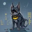Placeholder: batman as a dog