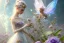 Placeholder: one very little beautiful fairy on a big crystal subtle flower in a galactic ambiance, transparent petals, delicate colors, in the foreground, full of details, smooth, bright sunshine，soft light atmosphere, light effect，vaporwave colorful, concept art, smooth, extremely sharp detail, finely tuned detail, ultra high definition, 8 k, unreal engine 5, ultra sharp focus