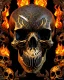 Placeholder: A beautiful highly detailed ornate intricate portrait of a flaming demon skull made of shiny obsidian glass :: reflective, glassy :: subtractive lighting, backlit :: by John William Waterhouse, Greg Rutkowski, HR Giger :: hyperrealistic, hyper detailed, photorealistic :: epic, incredible composition, amazing depth, meticulously composed, 16k resolution concept art :: fantasy magazine cover art