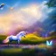 Placeholder:  surreal illustration of a unicorn on luminous landscape, realistic, unicorn with glowing wings, glowing soft and smooth wings, shadow, highly detailed, intricate patterns on wings, soft studio lighting, smooth dark blue background 64k