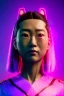 Placeholder: portrait, Asian cyborg woman, samurai warrior :: symmetry photography, cyberpunk style, pink hair, wires conveying, perfect eyes, samurai helmet, tiger mask, black samurai army, katana, japanese traditional ornaments, pink, white, black, glow eyes, cinematic, Ultra realistic, dark scene, soft color, highly detailed, unreal engine 5, RTX, ultra detail, 3d, finely drawn, high definition.