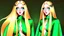 Placeholder: A woman who had green eyes and long blond hair that she wore in elaborate coiffures. Being known as someone at the height of fashion, prior to her disappearance, she favored wearing green and golden outfits to match her physical features.