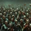 Placeholder: Foule zombie va au travail, full détail, 4k, couleurs vives