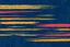 Placeholder: energetic and masculine colored horizontal streaks and wedges over a chaotic and weathered navy textured background, as a simple vector