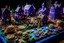 Placeholder: A light purple undead village made out of cookies and cakes painted by Vincent van Gogh