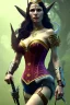 Placeholder: milf, warrior, brunet hair, corset, elf ears, 8k resolution, high-quality, fine-detail, intricate, fantasy art, detailed matte, volumetric lighting, illustration, 3D octane render, brian froud, howard lyon, selina french, anna dittmann, annie stokes, lisa parker, greg rutowski