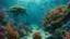 Placeholder: hyperrealistic 4k, sea from the movie aquaman, a lot of sea plants, and, sea animals, underwater