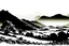 Placeholder: silhouette white background of beatuful scenic picture wales mountain uk from a distance scenery painting