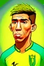 Placeholder: Roberto Firmino Brazilian football player cartoon 2d